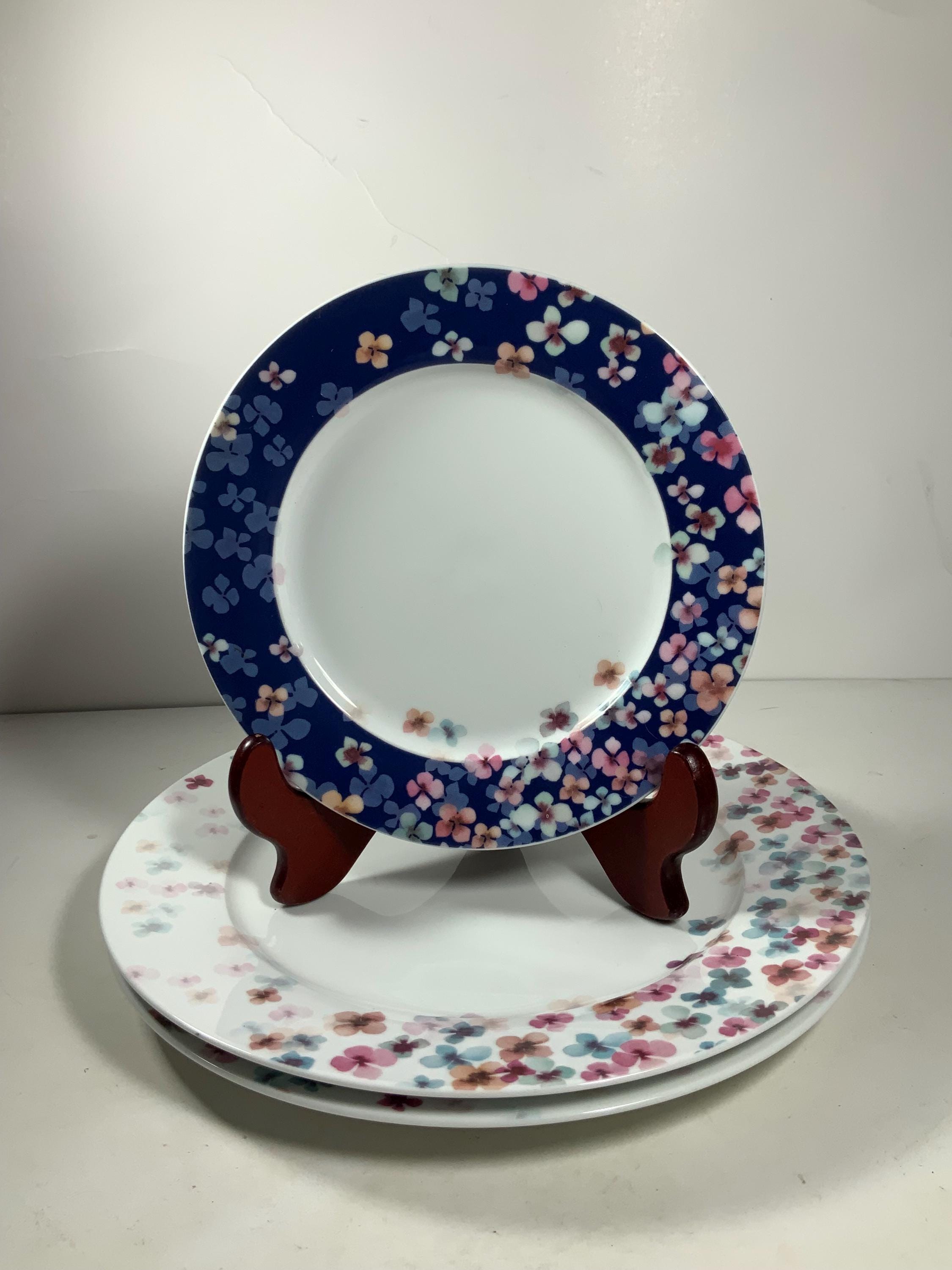 Set of 4 Spode Home Midsummer Ceramic Plates- 2 Dinner Plates & 2