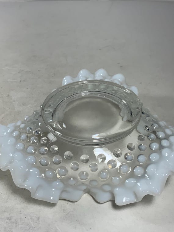 ヴィンテージ フェントン オパールセント ガラス ホブネイル