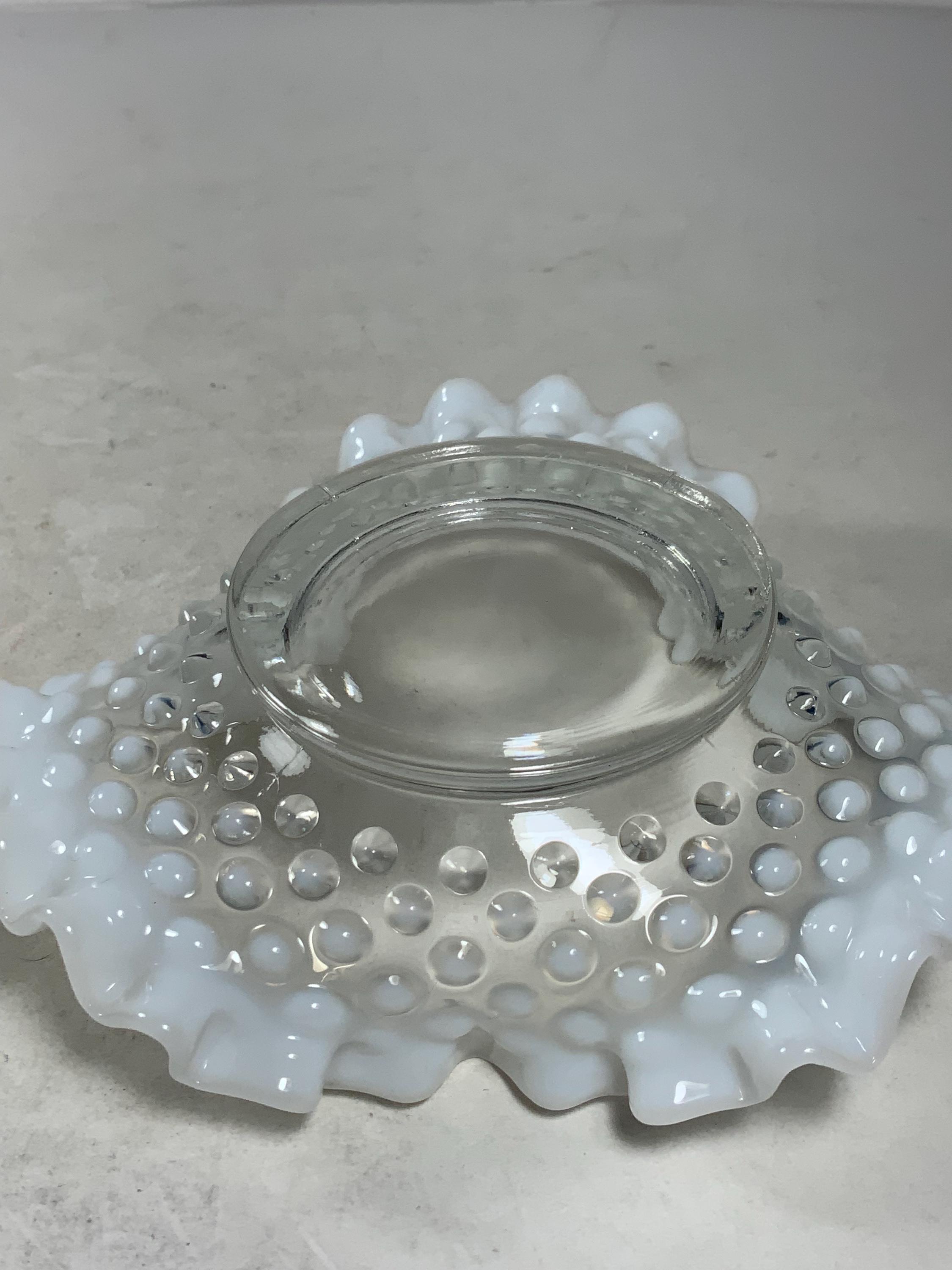 ヴィンテージ フェントン オパールセント ガラス ホブネイル