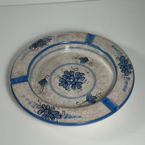 Vintage Marcucci Deruta Hand Painted Pottery Ashtray 6.5 in.