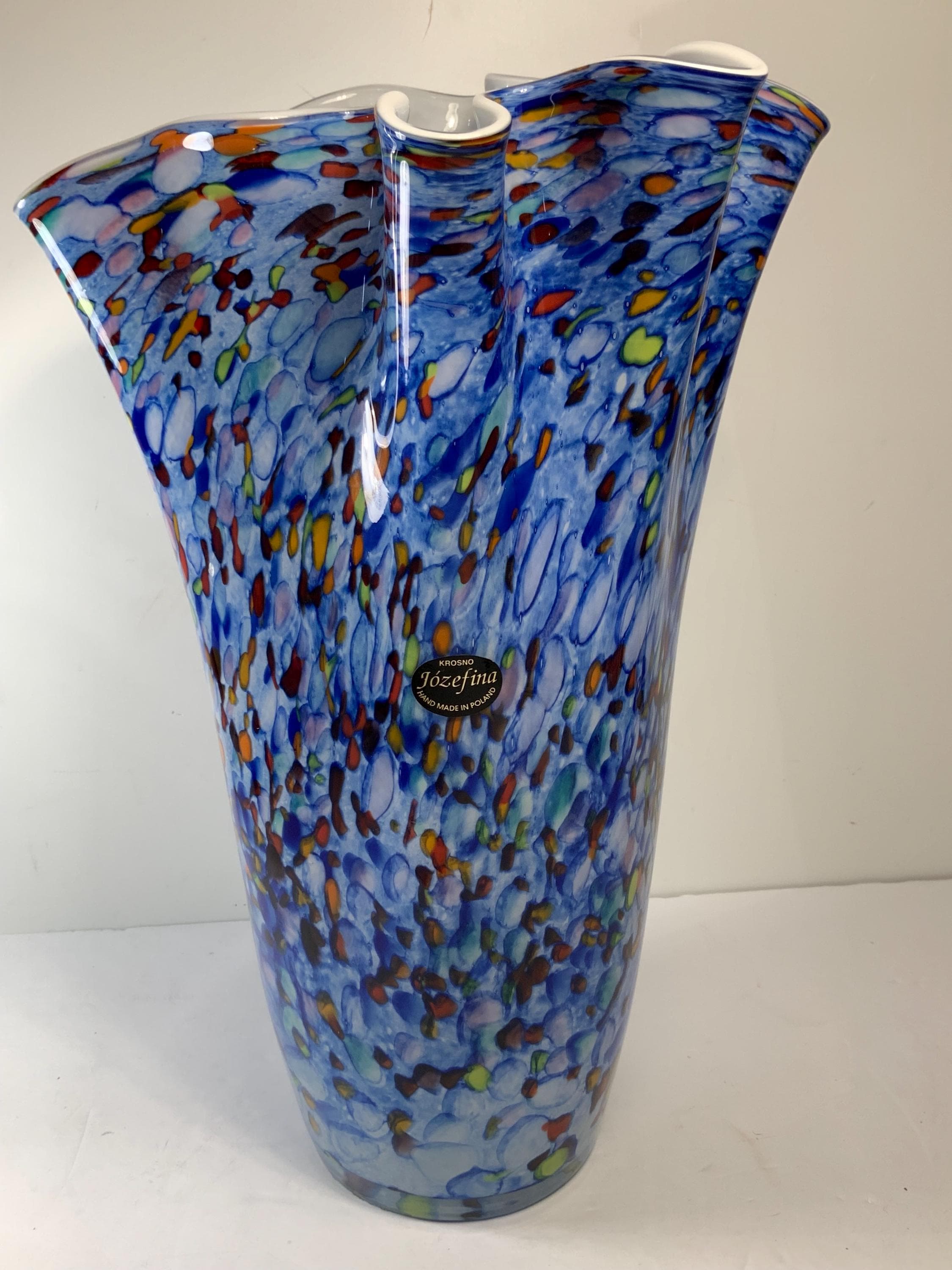 クロスノポーランド　KROSNOフラワーベース花瓶ヴィンテージ Krosno glass vase - Etsy 日本