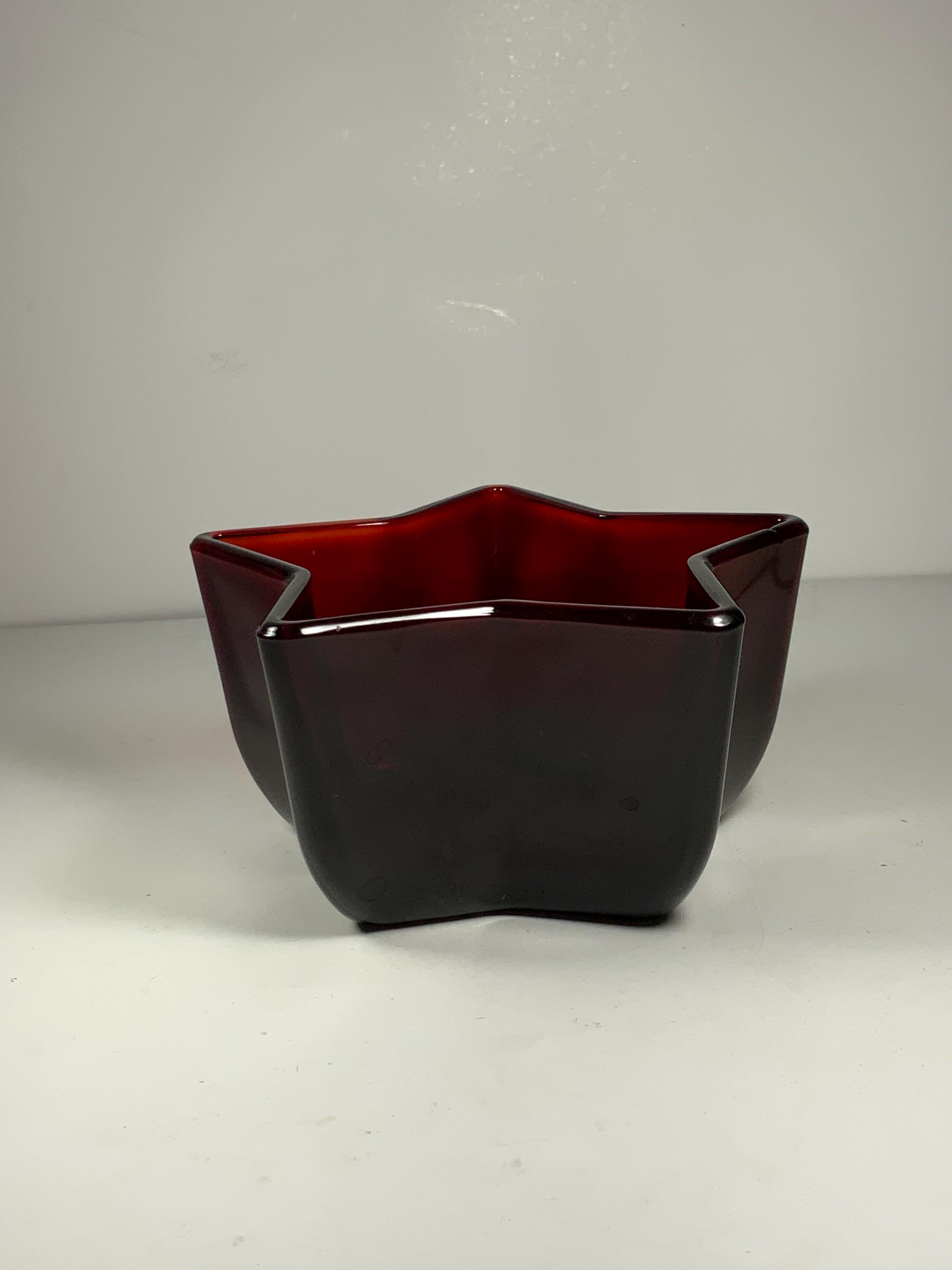 ピエロのガラス製キャンディボウル ヴィンテージ アンベリーナ ガラス スター キャンディ ボウル