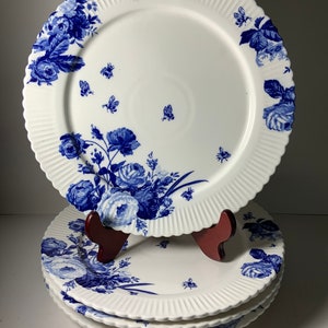 【レア】Villeroy&Boch ベネディクト エレファントファミリー Anthropologie Abi Delft Set of 4 Porcelain Dinner Plates 11 In. - Etsy