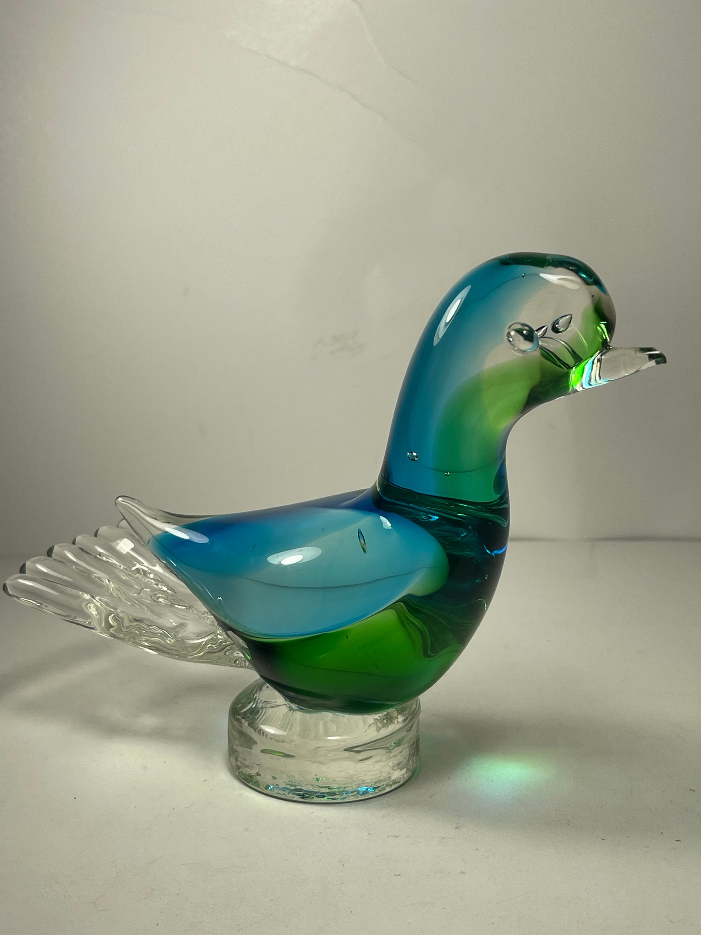 ヴィンテージ ムラーノ 手吹きアートガラス 鳩 鳥像 6 インチ。 - Etsy