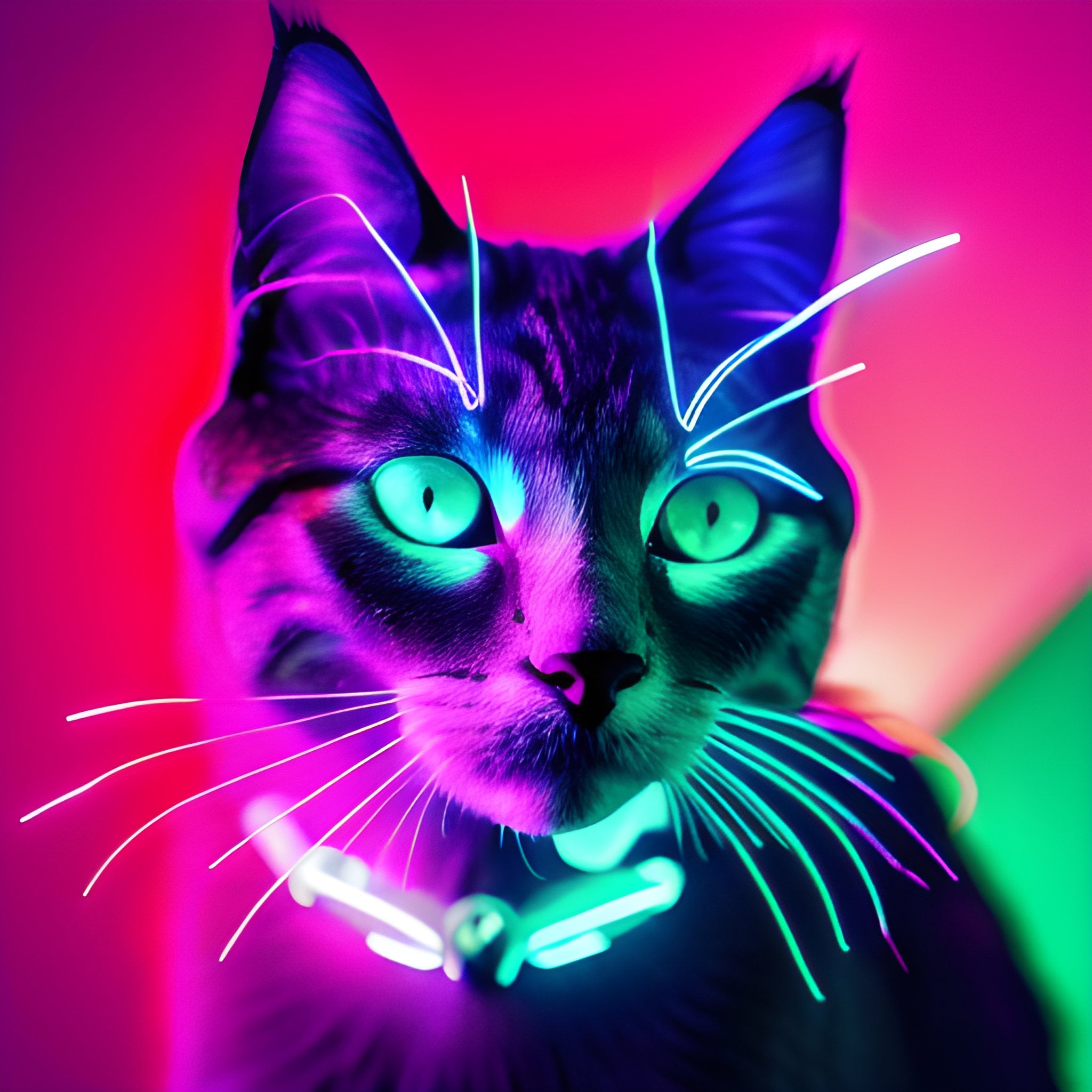 Neon Cat Wall Art Buy HighQuality Posters and Framed Posters Online  All  in One Place  PosterGully