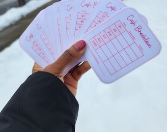 Recibo de desglose de efectivo BARBIE ROSA FUTURO / Hoja de presupuesto laminada para rellenar efectivo / Tarjeta de cajero para fondos de amortización y presupuesto de sobres