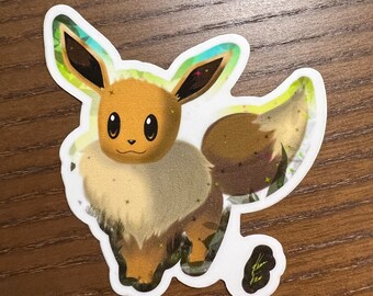 Eevee Vinyl Sticker – Waterproof Die-Cut Decal for Laptops, Water Bottles