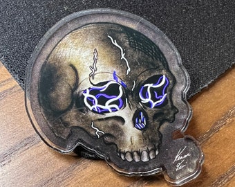 Neon Skull Pin