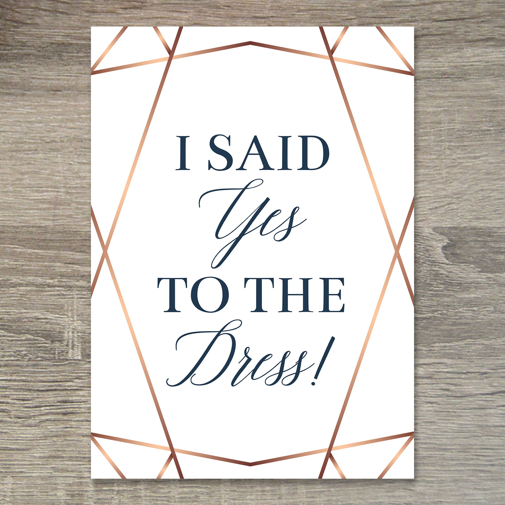 Say Yes to the Dress Sign Wedding Dress Shopping Signs I Said Yes to