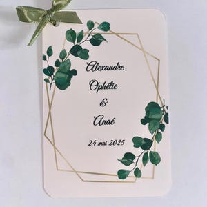 Faire part Mariage Eucalyptus