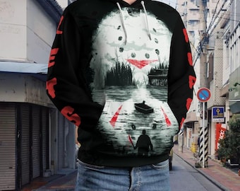 Jason Vorhees Hoodie/ Halloween Hoodie/ Gift for Horror Movie Lovers/ Lets Purge