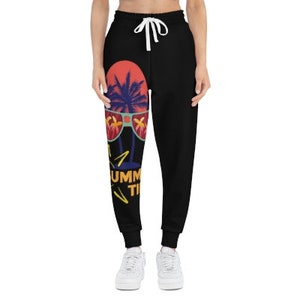 Womens Black Summer Time Joggers