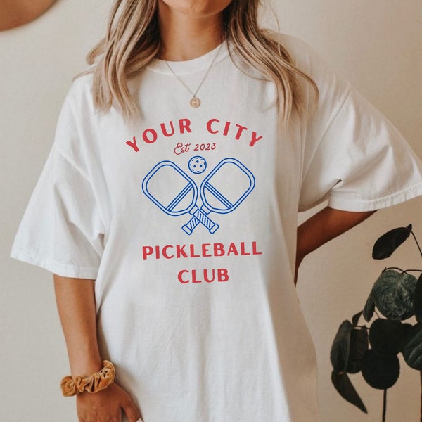 Custom Pickleball T-Shirt | Your City Pickleball Club | Custom Color | T-Shirt | Summer | Spring |