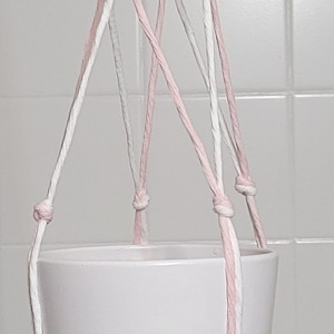 Pink and white plant hanger
