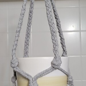 Grey plant hanger