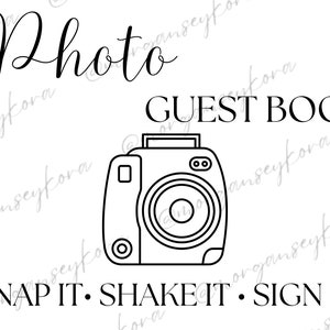 Digitale SVG foto gastenboek teken