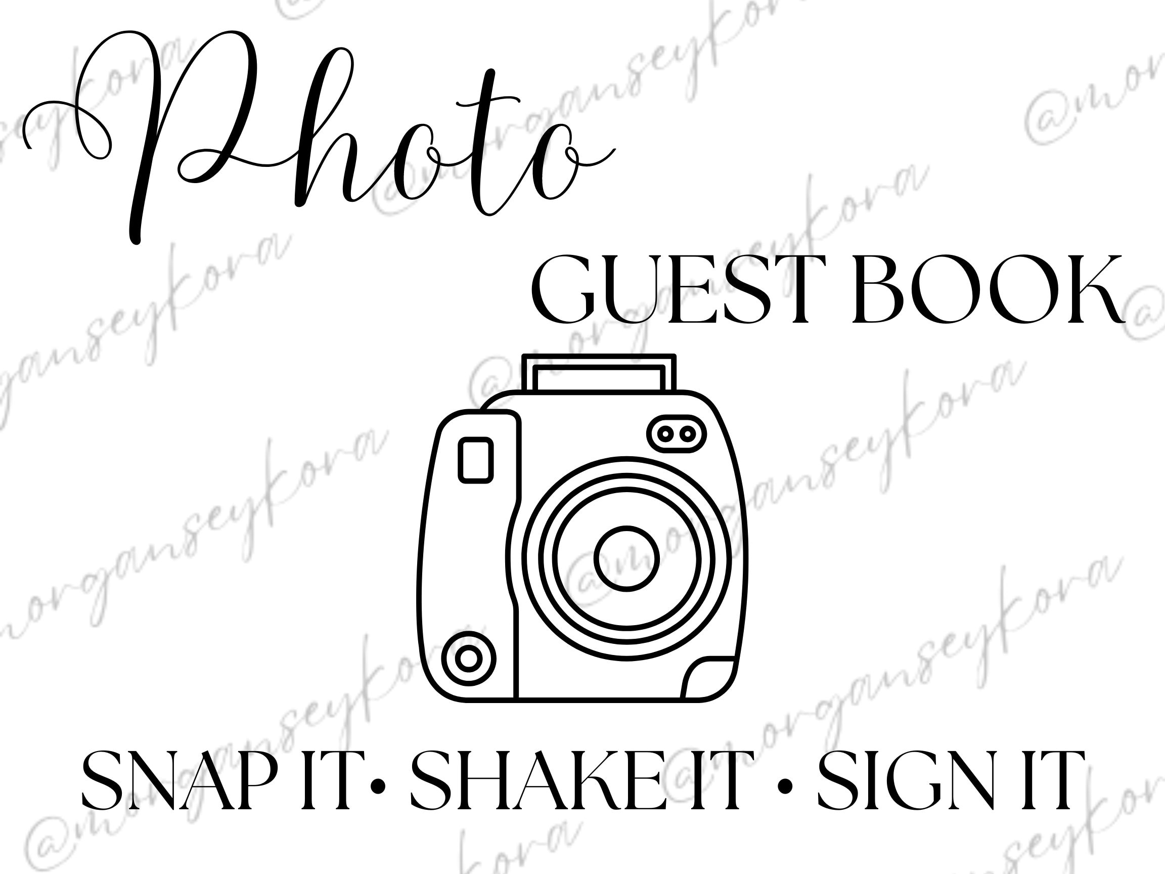 Digital SVG Photo Guest Book Sign Etsy