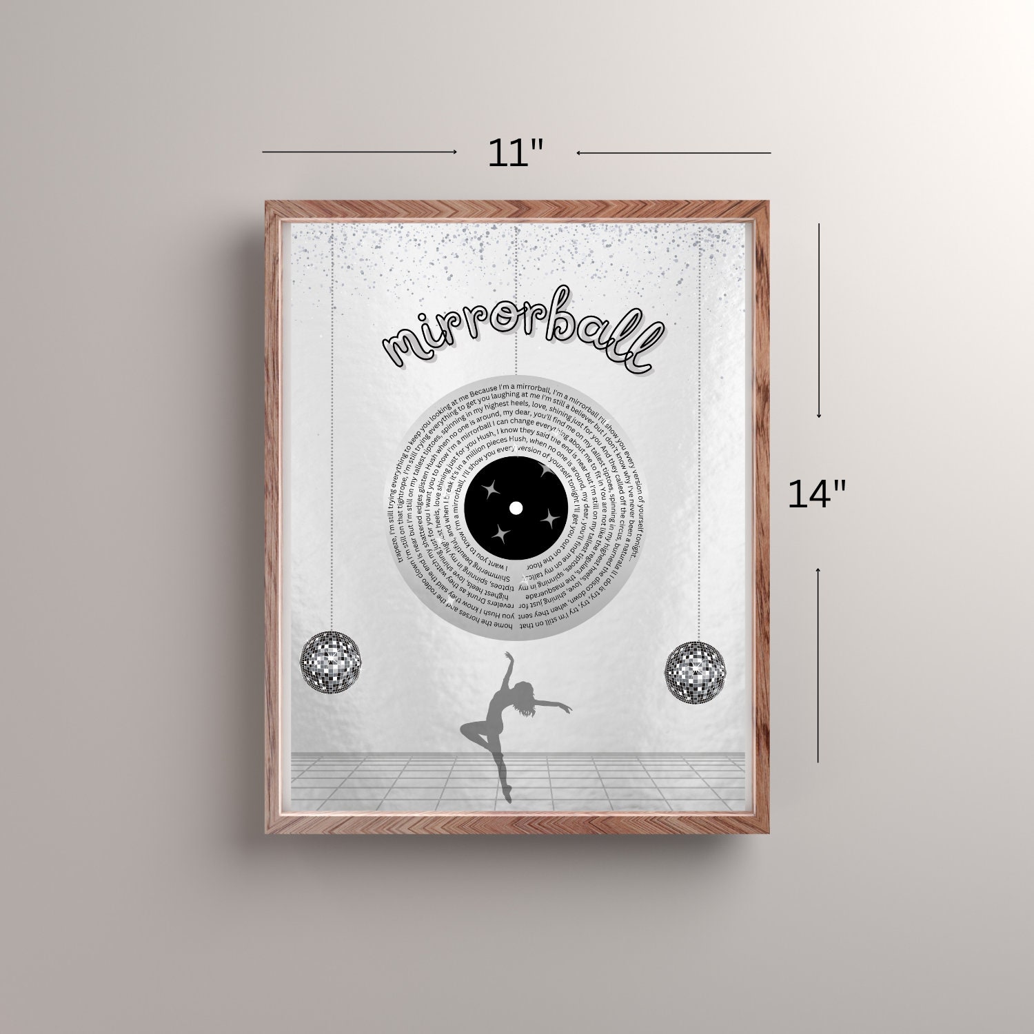 MIRRORBALL Taylor Swift Vinyl Record Poster Instant Digital Etsy