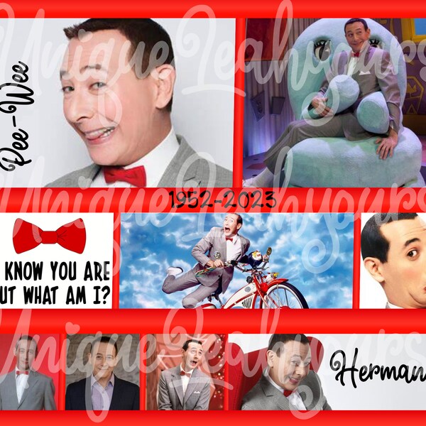 Pee-Wee Herman collage 20 Oz tumbler wrap