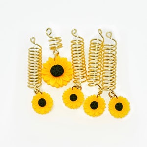 Set regalo di gioielli Sunflower Loc 5 pezzi, (trecce torsioni) Cristalli di gioielli Coil Loc, punti spessi, punti sottili, negozi di proprietà nera