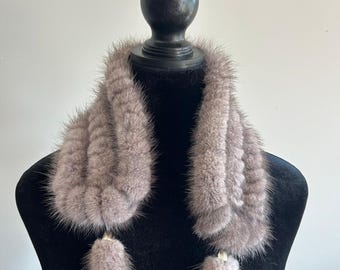 Real Fur Scarf: Cozy Winter Neck Wrap and Headband