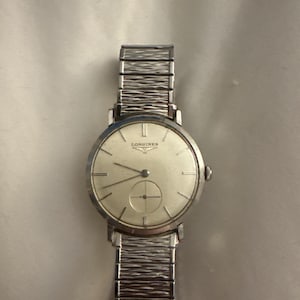 Vintage 1958 Longines 10K Gold-Filled Men’s Watch with Speidel Band – Manual Wind – Classic Gift.