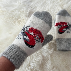 Wool Mittens Warm Sheep Wool Knitted Mittens Great Gift for Her Winter Gifts Warm and Cozy