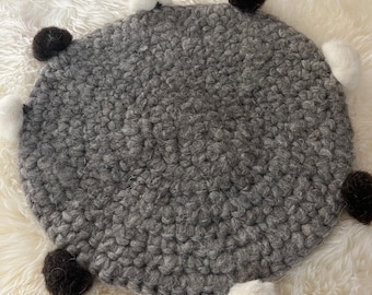 100%  Sheep undied  organic Wool Handmade round chair cover  cushions