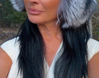 Mink real fur  Ear Muffs Cozy Winter Ear Warmers for Women Earmuffs Gift