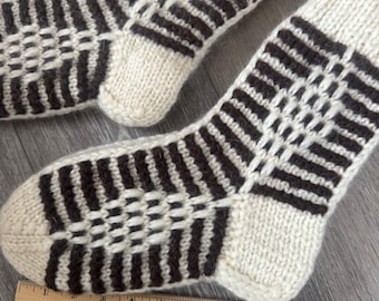 Wool Socks Handmade from Sheep 100% Wool Therapeutic Winter Socks Extra Warm and Thick to Keep you Warm All Natural  Size medium and large