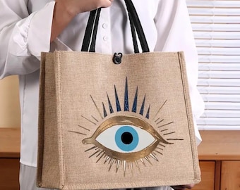 Beautiful bag for Women, for every day or beach use, evil eye,  Gift