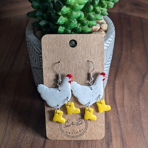 Chicken Booty Handmade Polymer Clay Earrings