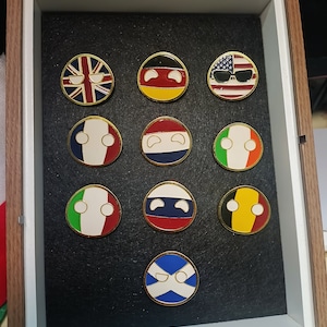 Countryball pin set