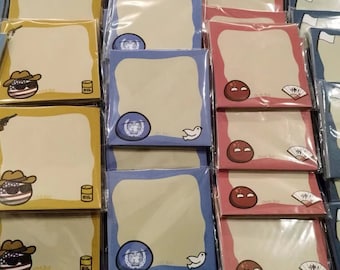 Countryball sticky notes