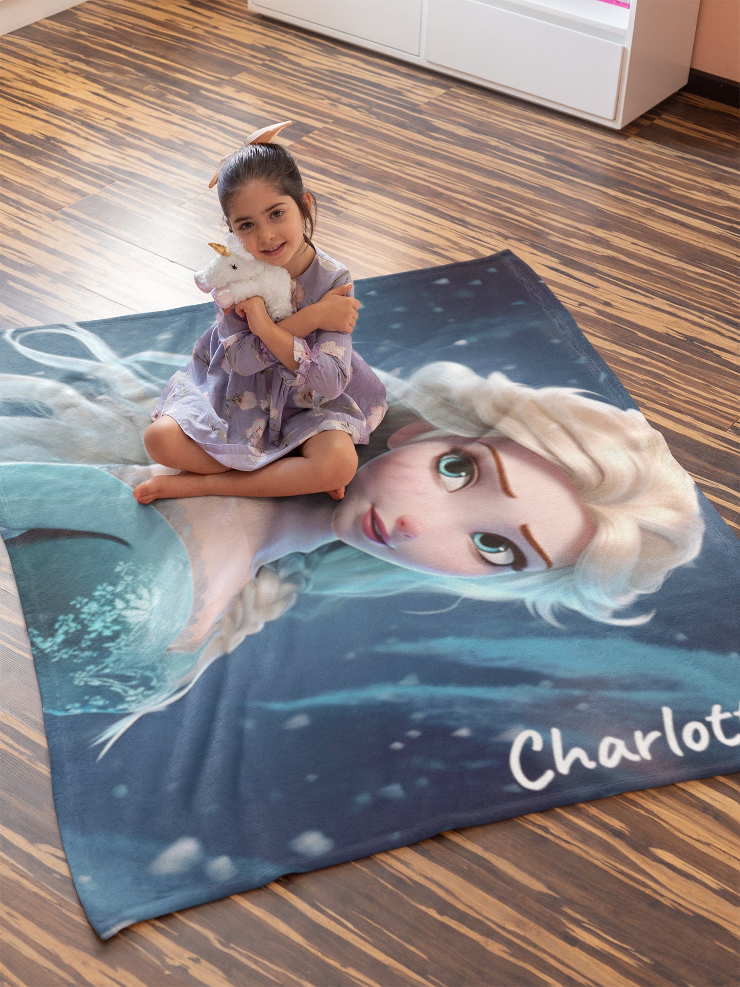 Princess Elsa From Disneys Frozen, Personalized Blanket for Kids With