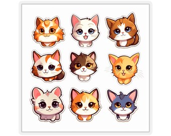 Foglio adesivo simpatico gatto