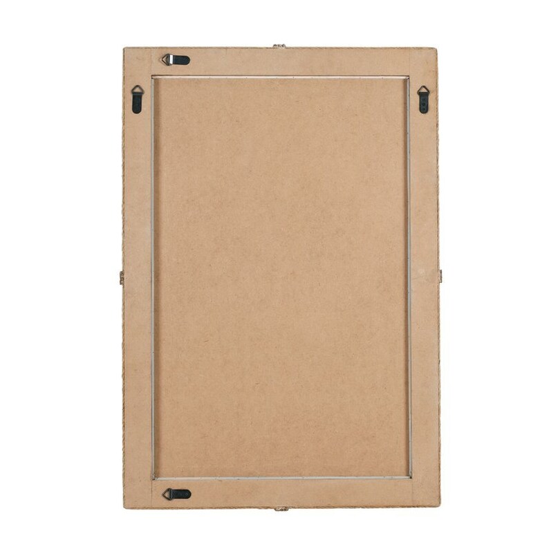 Fully Handmade Rectangle Jute Rope Mirror Rustic Nautical Wall Mount