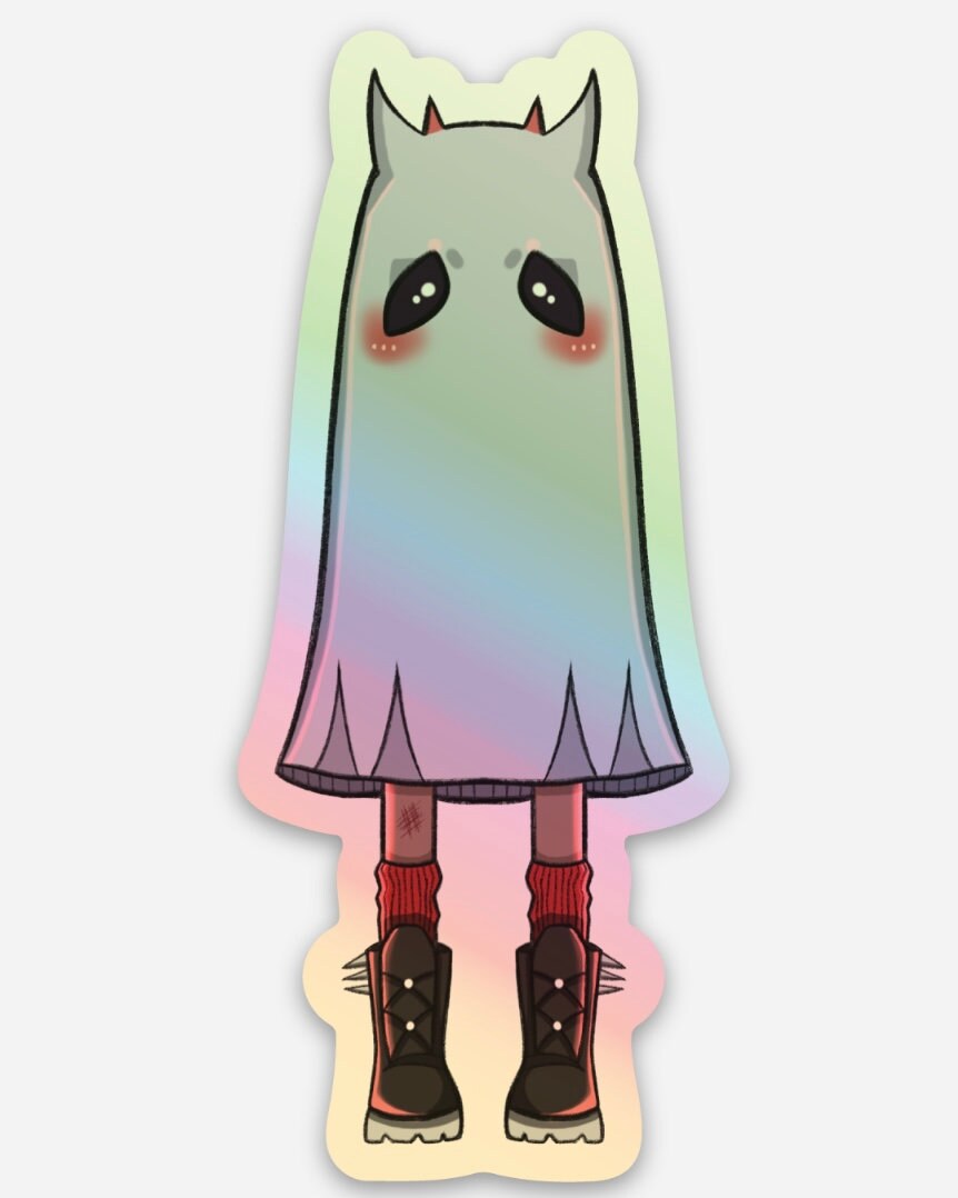 Holographic Ghost Sticker: Waterproof Halloween Decal - Etsy