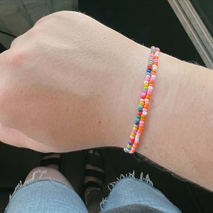 children's seed bead jewelry collection multicolored jewelry beaded bracelet layering bracelets summer jewelry colorful trendy image 3