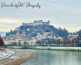 Salzburg Austria Winter Photo Print, Christmas Market Tour