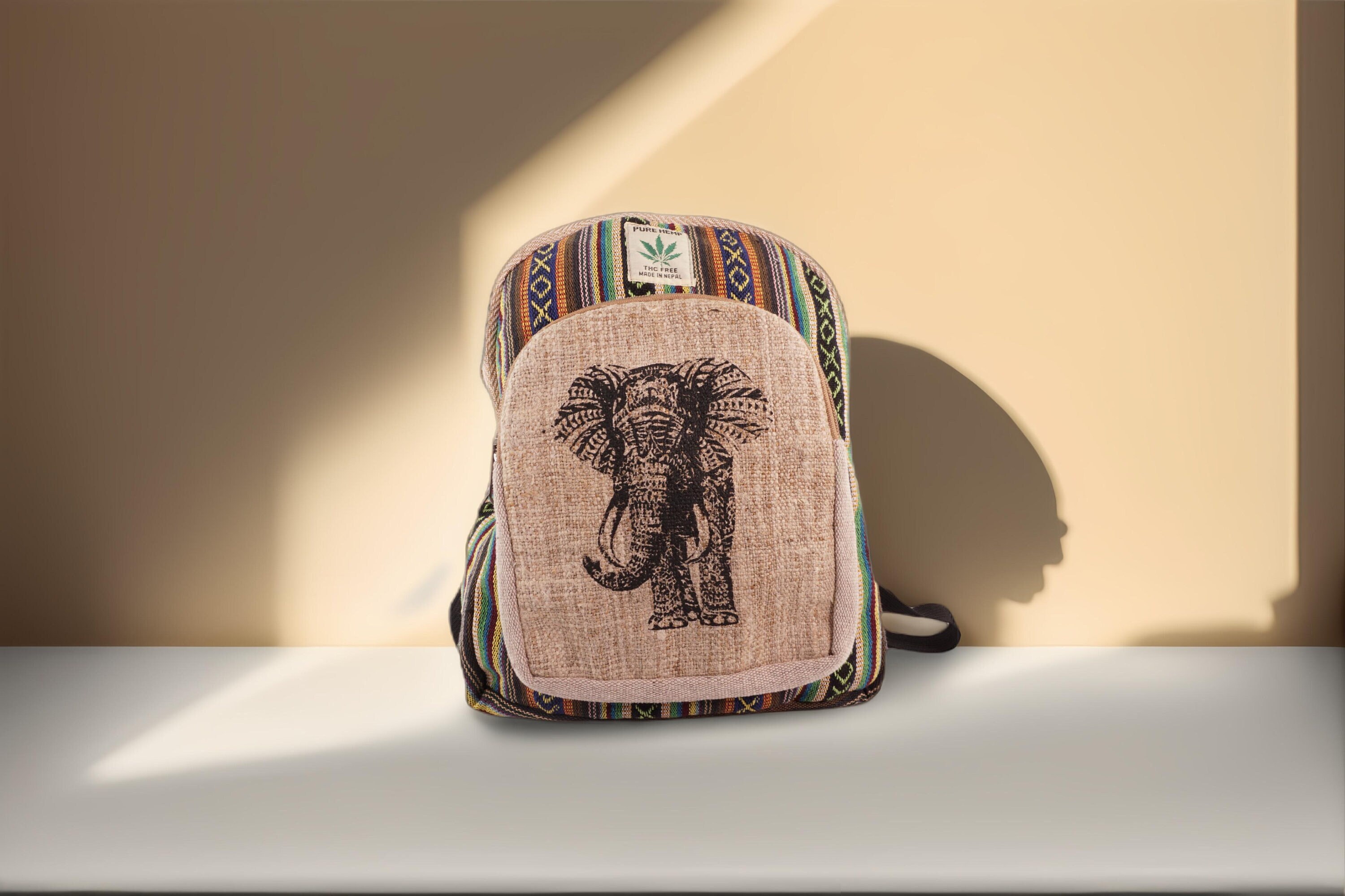 Elephant print backpack deals