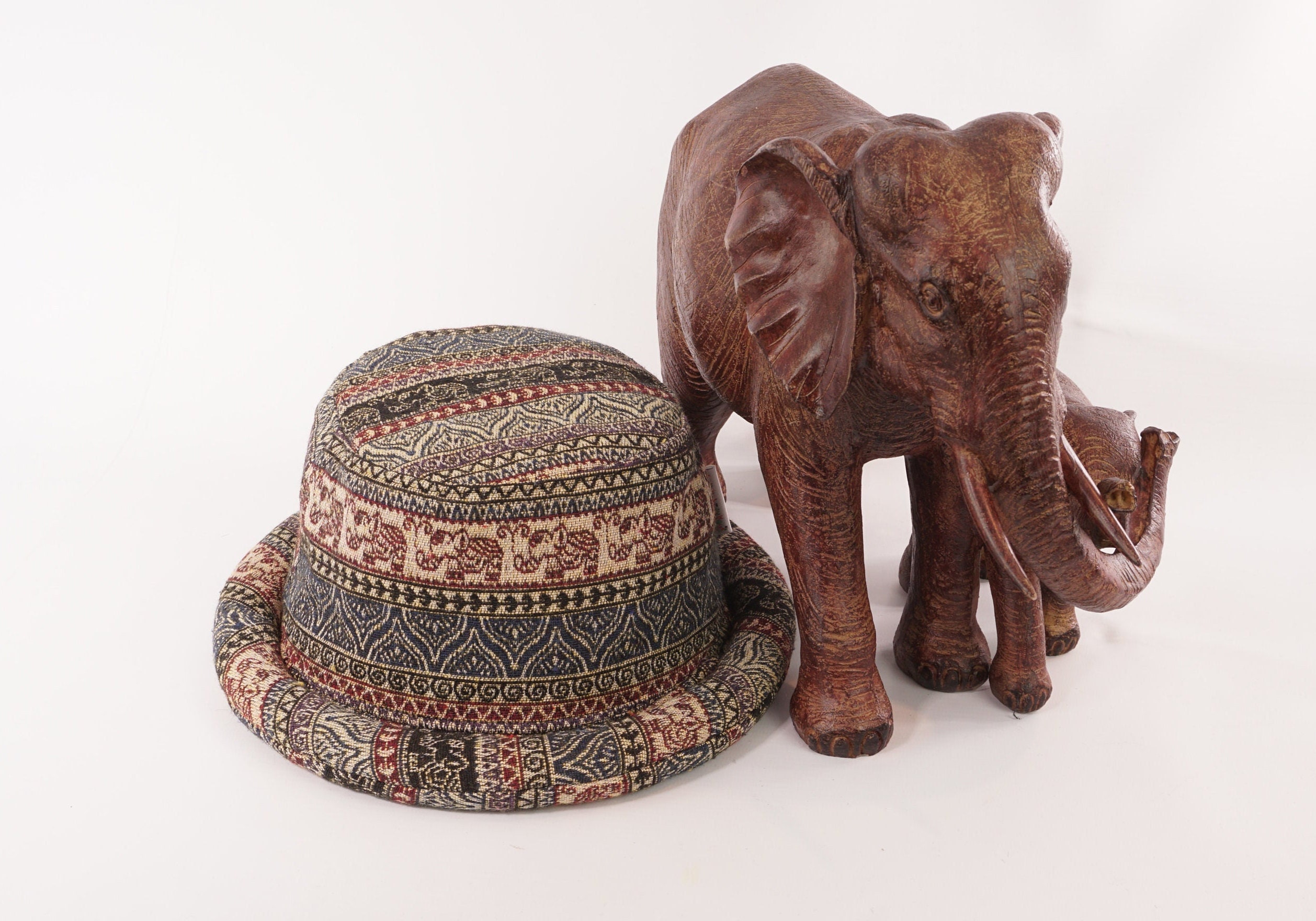 Heritage Harmony Elephant Handcrafted Hat, A Timeless Tapestry of History, Love and Art
