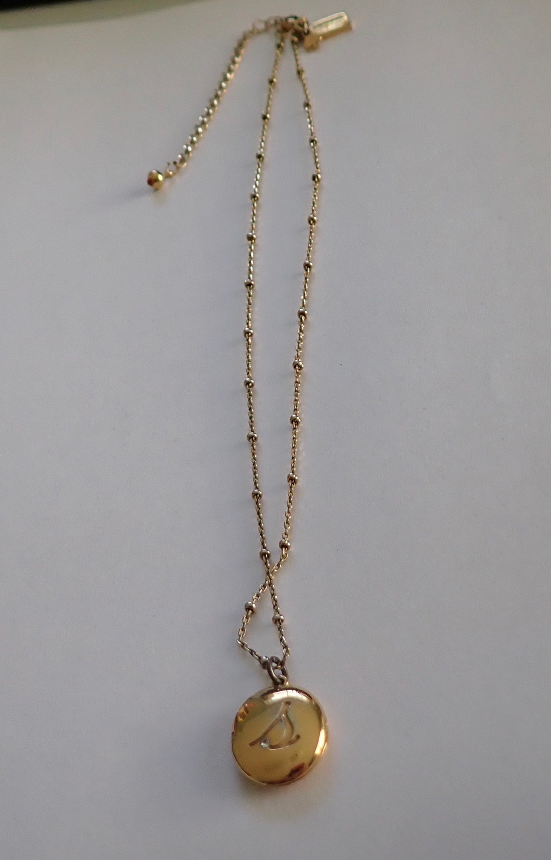 Spade Locket Kate Spade Gold “s” Locket Necklace - Etsy