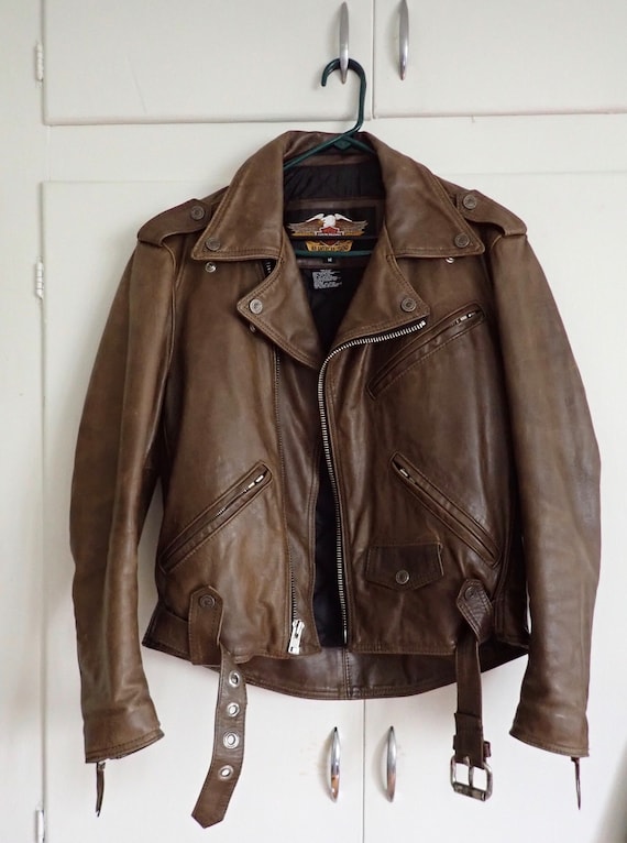 Vintage Harley-Davidson Brown Leather Jacket - Men