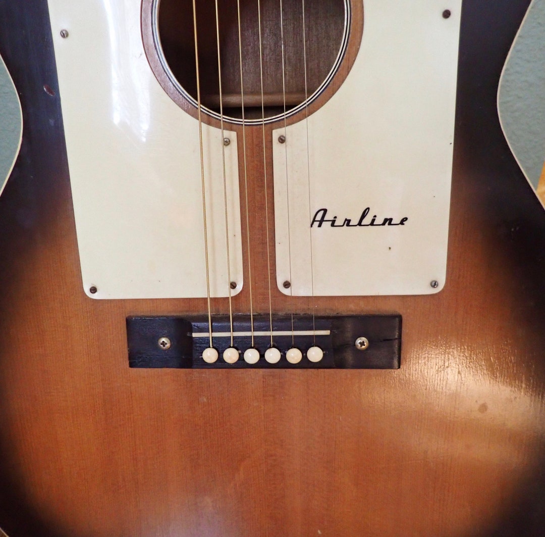 ギター Airline Acoustic Guitar 1966 Airline Double Guard Acoustic Guitar - Etsy