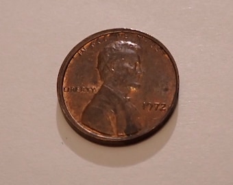 1972 P Lincoln Memorial Cent, Off Center, Misaligned Die, Mint Error