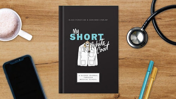 A Guided Journal For Medical School, perfect med school acceptance graduation gift for future doctor students premeds, white coat ceremony