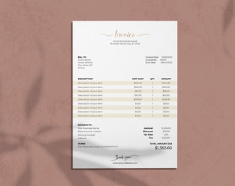 Invoice Template Google Sheets | Invoice for Small Business | Editable ...