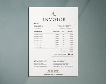 Invoice Template Google Sheets | Invoice for Small Business | Editable ...