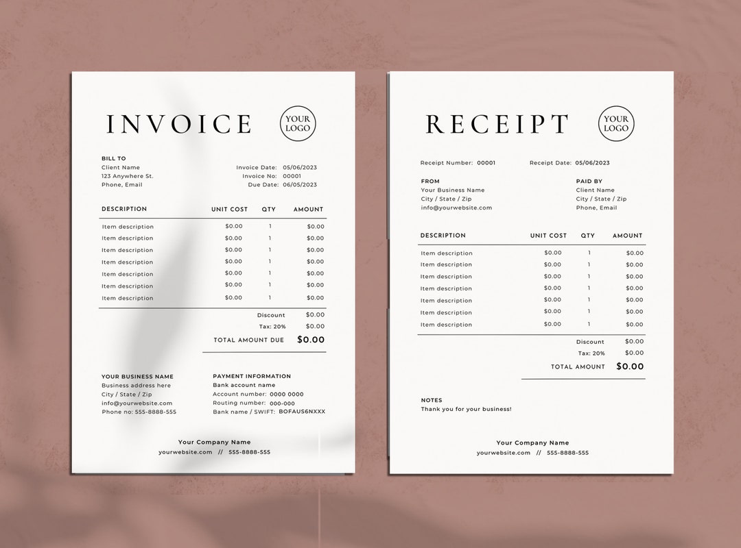 Invoice Receipt | Google Sheets | Editable Receipt and Invoice ...